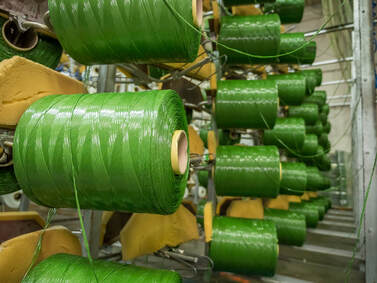 Artificial grass manufacturing plant